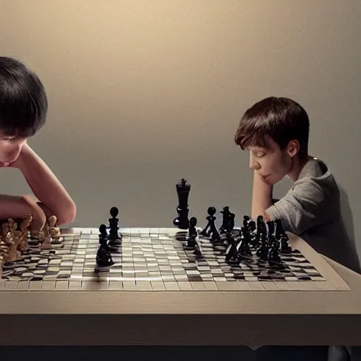 prompthunt: intense moments from the match between bobby fischer vs boris  spassky, by tom bagshaw