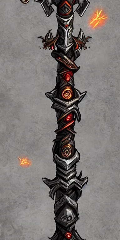 Image similar to draconic staff, dragon staff, glowing draconic staff, epic fantasy style art, fantasy epic digital art, epic fantasy weapon art, hearthstone style art