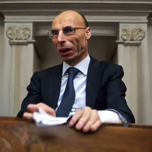 Image similar to dramatic photo of Enrico Letta just discovered that he just lost the elections