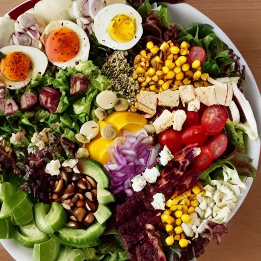 Image similar to artemis pebdani as a cobb salad, amazing, movie still, 8 k