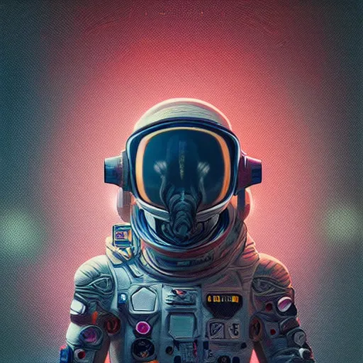 Image similar to hyperrealistic portrait of a squid monster astronaut, full body portrait, well lit, intricate abstract. cyberpunk, intricate artwork, by Tooth Wu, wlop, beeple. in the style of Jin Kagetsu, James Jean and wlop, highly detailed, sharp focus, intricate concept art, digital painting, ambient lighting, 4k, artstation