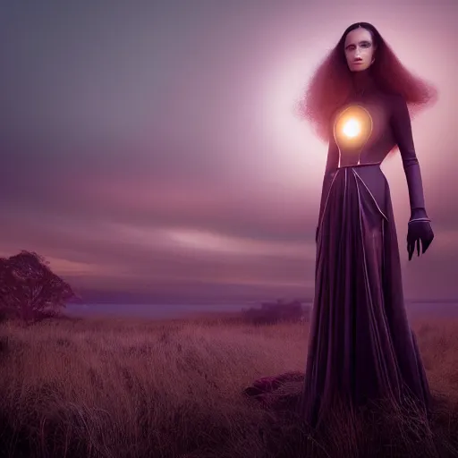 Prompt: photographic portrait of a stunningly beautiful futuristic gothic in soft dreamy light at sunset, contemporary fashion shoot, by edward robert hughes, annie leibovitz and steve mccurry, david lazar, jimmy nelsson, breathtaking, 8 k resolution, extremely detailed, beautiful, establishing shot, artistic, hyperrealistic, beautiful face, octane render
