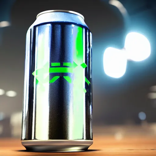 Image similar to man crush beer can on his head, octane render, nvidia raytracing demo