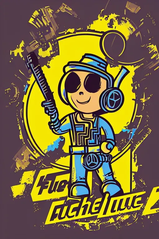 Image similar to fallout 7 6 retro futurist illustration art by butcher billy, sticker, colorful, illustration, highly detailed, simple, smooth and clean vector curves, no jagged lines, vector art, smooth andy warhol style