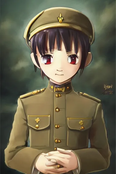 Image similar to beautiful little boy in nazi male uniform. made in abyss art style, sharps focus, pose, cute detailed artwork, anatomically correct, ilya kuvshinov, reflection, perfect composition, wallpaper mobile, digital art, detailed anime soft face, symmetrical face, western comic, illustration, realistic, smooth, lois van baarle, soft details, balthus