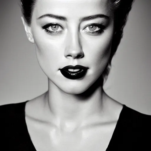 Image similar to portrait of amber heard by mario testino, 1 9 5 0 s hairstyle, headshot, ca. 1 9 5 0, detailed, award winning, sony a 7 r