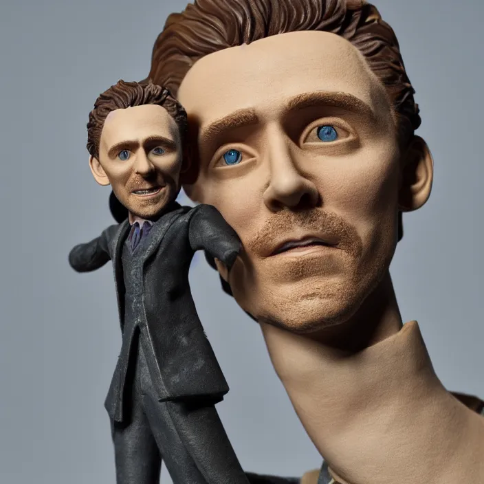 Image similar to tom hiddleston, a goodsmile figure of tom hiddleston, figurine, detailed product photo,