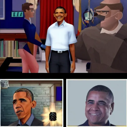 Image similar to obama in runescape