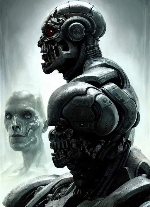 Prompt: mark sinclair as victor stone, full body concept, cyborg, borg, strogg, face of a man, terminator, flesh, quake strogg, doom demon, wolfenstein, monstrous, powerful, symmetry, symmetrical, concept art by ruan jia and greg rutkowski