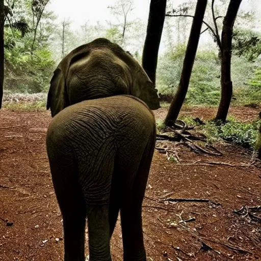 Image similar to a forest growing from an elephants back