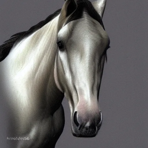 Image similar to photorealistic horse