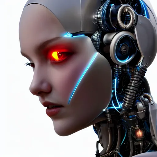 Image similar to Perfectly-Centered Portrait of a Robotic Cyberpunk Female Humanoid-Cat, intricate, elegant, super highly detailed, professional digital painting, artstation, concept art, smooth, sharp focus, no blur, no dof, extreme illustration, Unreal Engine 5, Photorealism, HD quality, 8k resolution, cinema 4d, 3D, beautiful, cinematic, art by artgerm and greg rutkowski and alphonse mucha and loish and WLOP