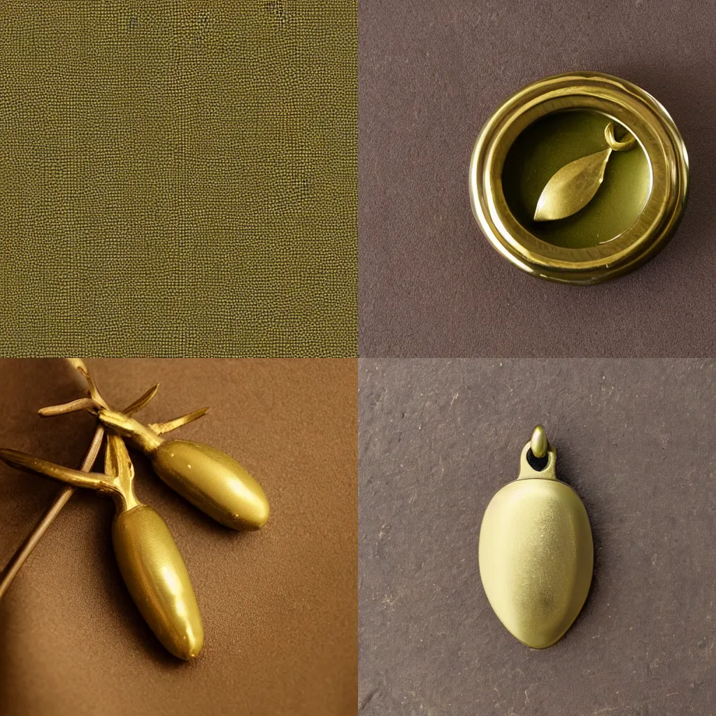 Prompt: brass olive