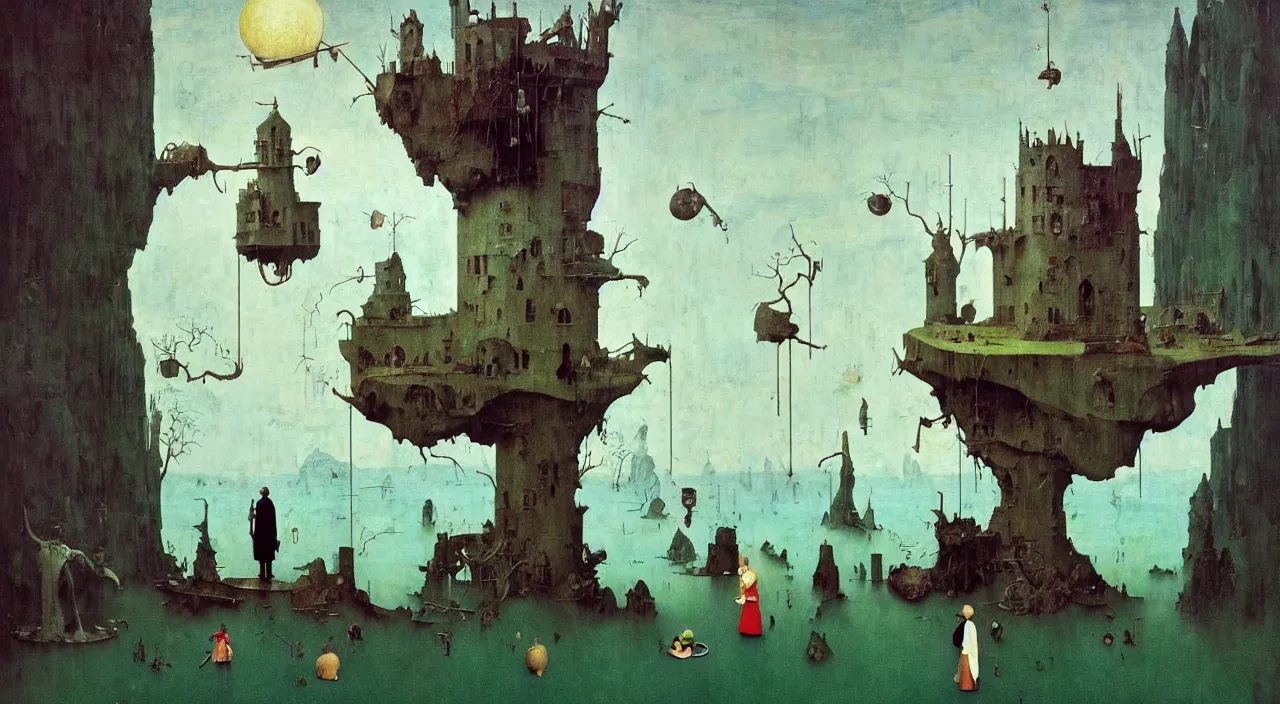 Image similar to single flooded simple!! marble tower anatomy, very coherent and colorful high contrast masterpiece by norman rockwell franz sedlacek hieronymus bosch dean ellis simon stalenhag rene magritte gediminas pranckevicius, dark shadows, sunny day, hard lighting