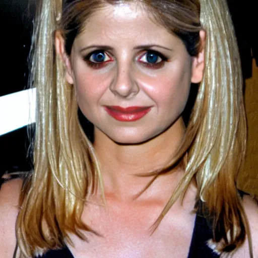 Prompt: sarah michelle gellar buffy realistic art studio photography