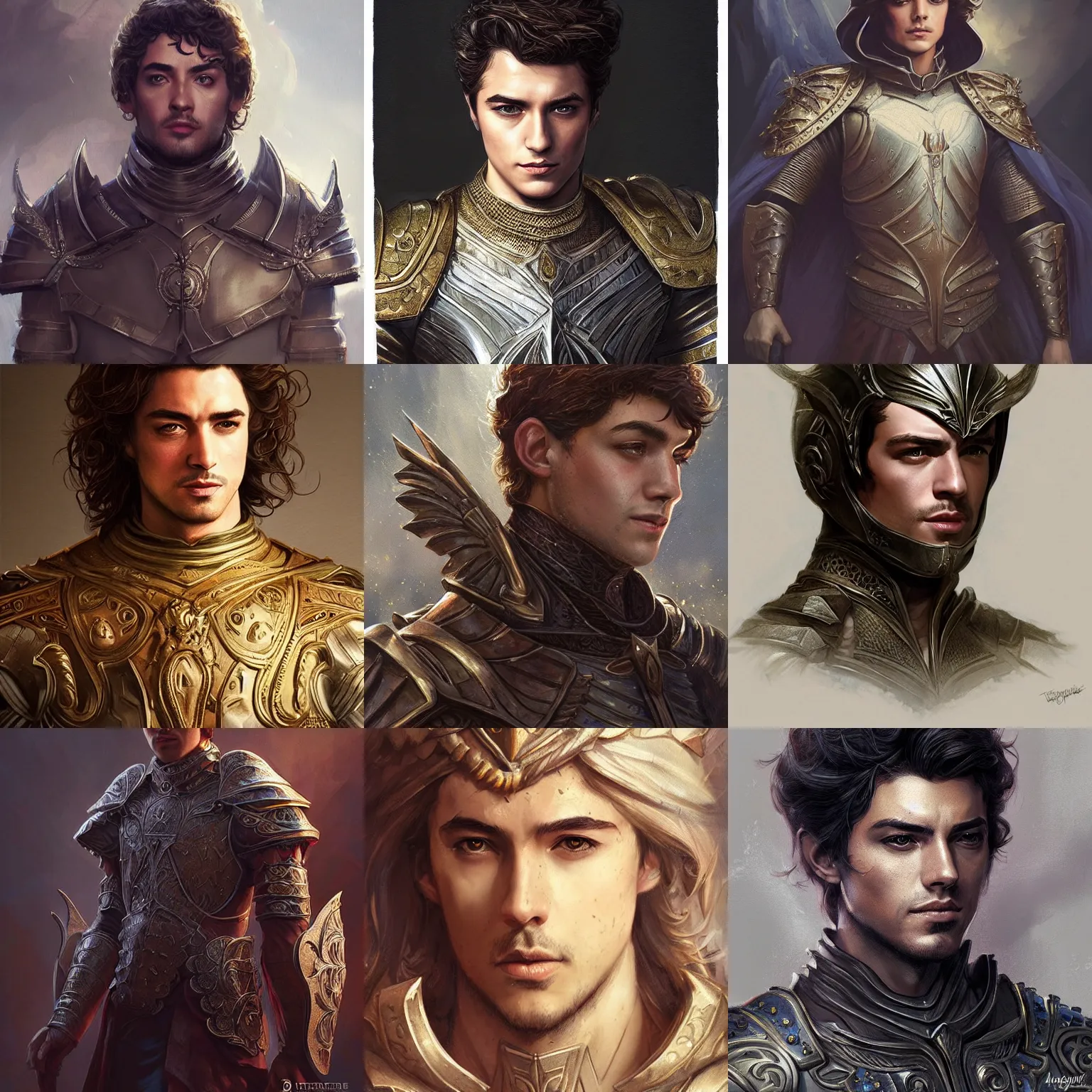 Prompt: renaissance prince, riccardo scamarcio, art by artgerm and greg rutkowski and magali villeneuve, intricate renaissance armor, portrait, highly detailed, digital painting, trending on artstation, concept art, sharp focus, illustration