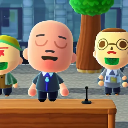 Prompt: Benjamin Netanyahu in Animal Crossing: New Leaf