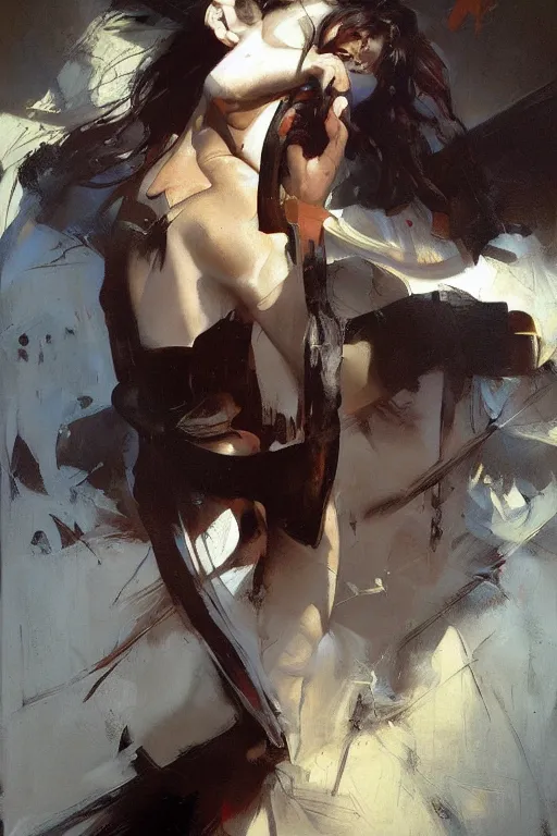 Image similar to nathan fielder, motion lines, action lines, painting by'phil hale '!!! gaston bussiere, craig mullins, greg rutkowski, alphonse mucha,