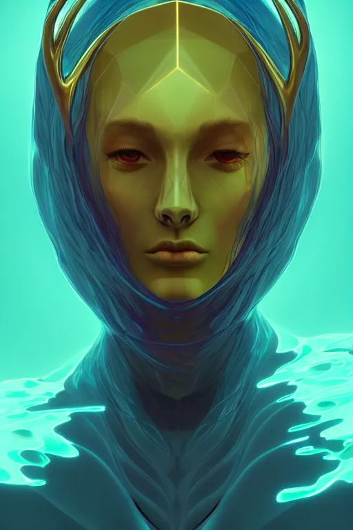 Prompt: 💎👾, phantom, dreary, dramatic, fluid, golden ratio, artstation, moebius + loish, hd, antlers