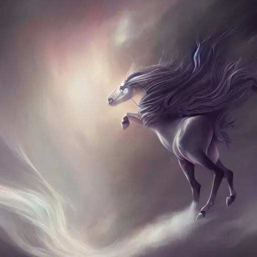 Image similar to fantasy horse inspired by Charlie bowater,Anna Dittmann