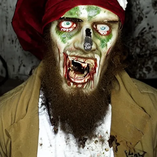 Image similar to ben laden as zombie