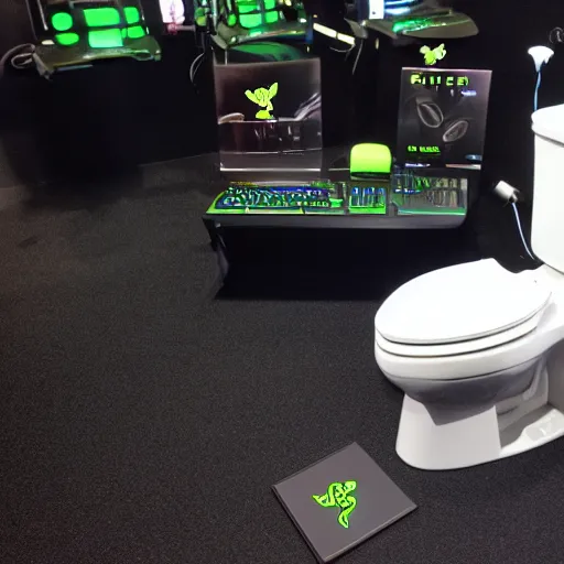 Prompt: razer gaming toilet