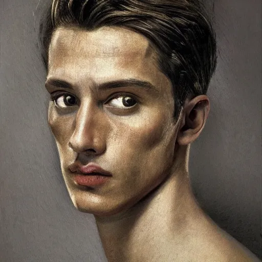 Prompt: Intricate five star Handsome Man facial portrait by Pablo Picasso, oil on canvas, high detail, skin texture, photo realistic, hyperrealism,matte finish, high contrast, 3d depth, masterpiece, vivid colors, artstationhd