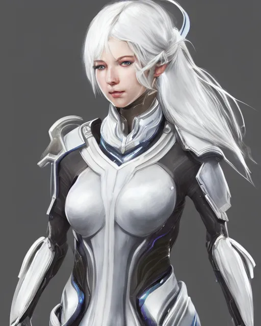 Prompt: perfect white haired girl, warframe armor, scifi, beautiful, portrait, highly detailed, digital painting, trending on artstation, concept art, sharp focus, illustration, front lit, art by masayoshi tanaka, akihiko yoshida, kazuya takahashi