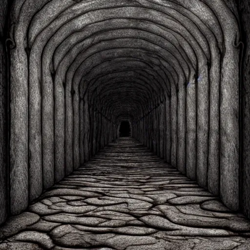 Image similar to a highly detailed realistic photographic render of an ethereal pathway, a labyrinthian hell, projecting a bellow that quakes the gallows, creepy, horror, horror scene, cinematic horror, creepy horror, scary scene, cinematic lighting, cinematic scene, Volumetric lighting, Atmospheric scene, Dark, Horror, Atmospheric lighting, Global illumination, realistic, photo realism, hyper realistic, hyper realism, photo realisitc, cinematic render, film, beautifully lit, ray traced, octane 3D render, octane render, unreal engine