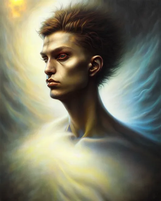 Image similar to a detailed portrait of dreampunk young man by tomasz alen kopera and peter mohrbacher