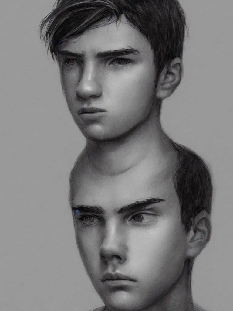 Prompt: beautiful sad boy portrait by Disney Concept Artists, blunt borders, rule of thirds