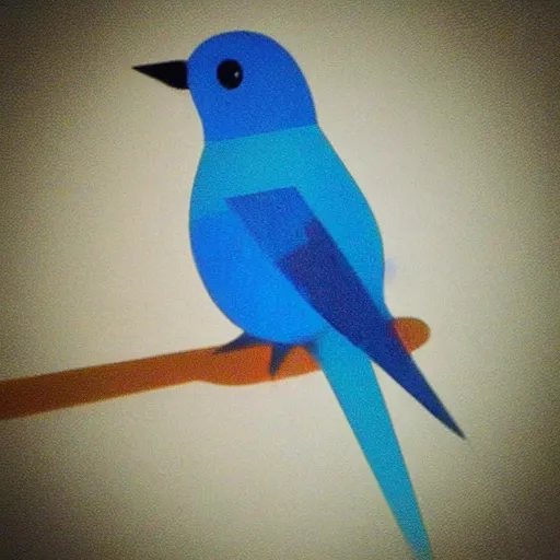 blue twitter bird giving the middle finger, fu,, Stable Diffusion