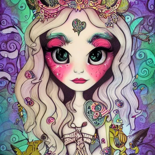 Image similar to artwork in the style of Jasmine Becket-Griffith