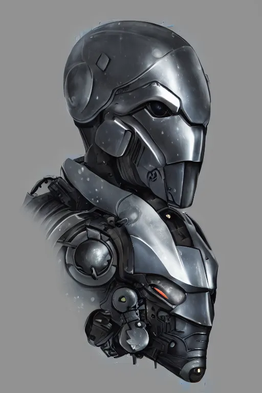 Image similar to cyber cyborg ninja mask helmet metal gear solid artic suit swat commando, global illumination ray tracing hdr fanart arstation by sung choi and eric pfeiffer and gabriel garza and casper konefal, a spectacular view cinematic rays of sunlight comic book illustration, by john kirby