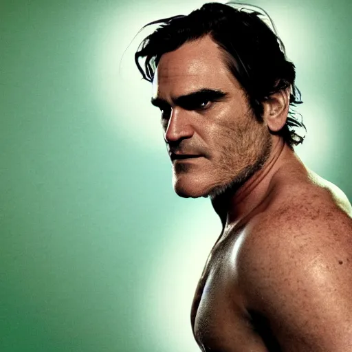 Image similar to Joaquin Phoenix as the hulk, hyperdetailed