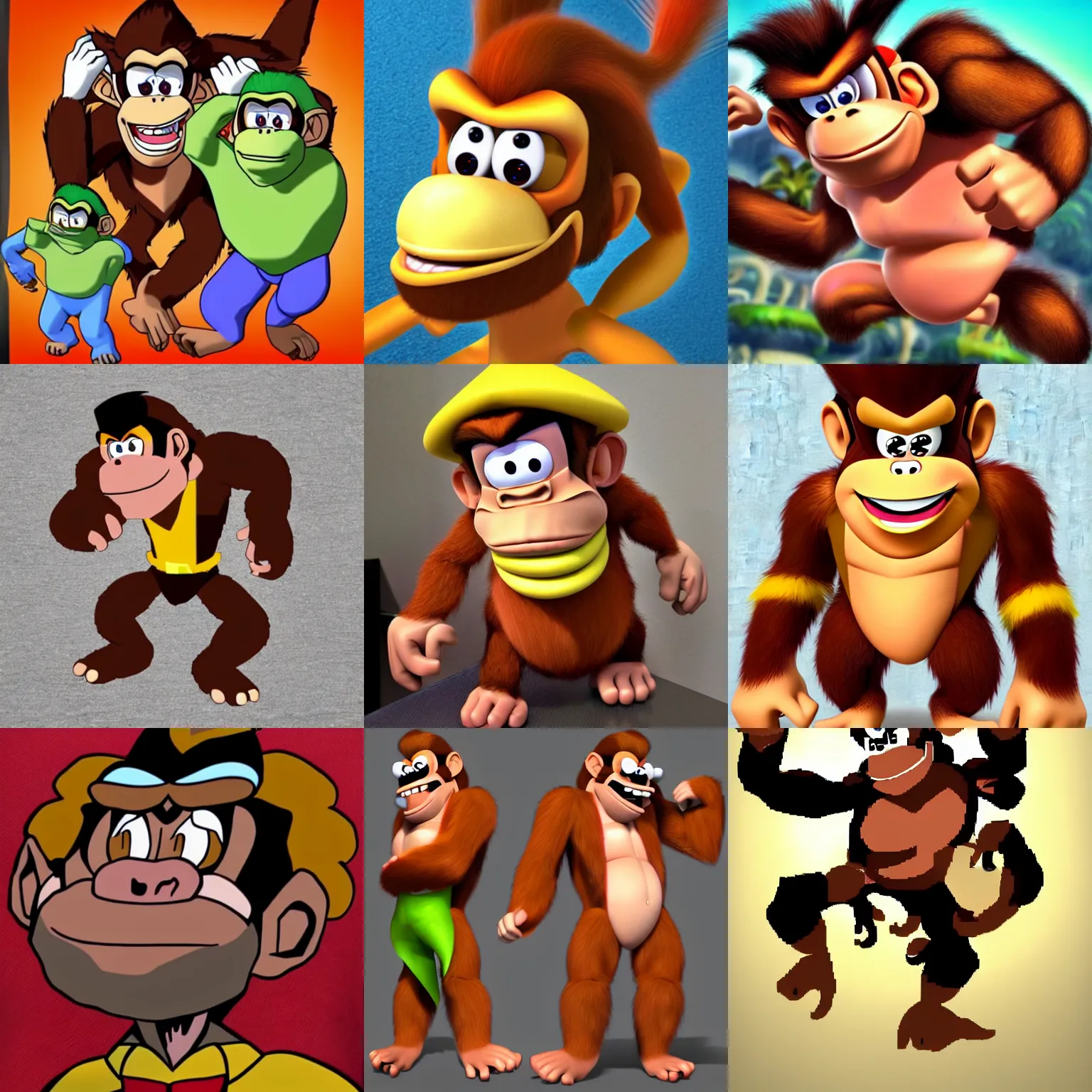 Prompt: fusion of Donkey Kong and Jimmy Neutron