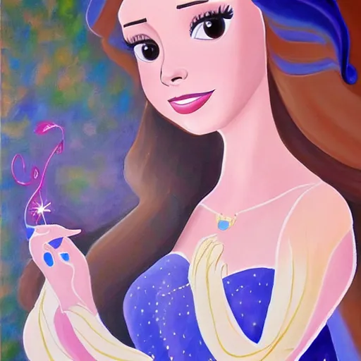 Image similar to a beautiful painting of a disney princess