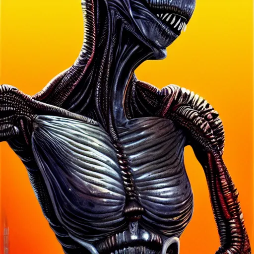 Prompt: queen alien from alien ( 1 9 7 9 film ), hyperdetailed, artstation, cgsociety, 8 k