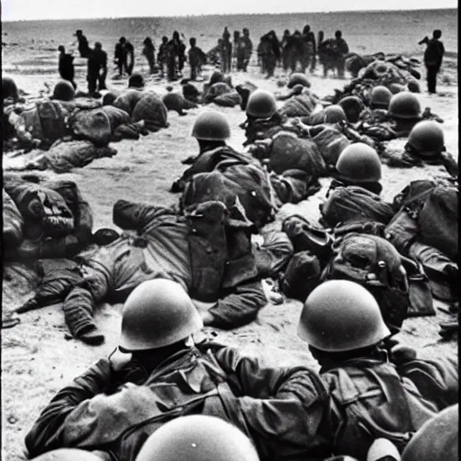 Image similar to the d - day, by robert capa,