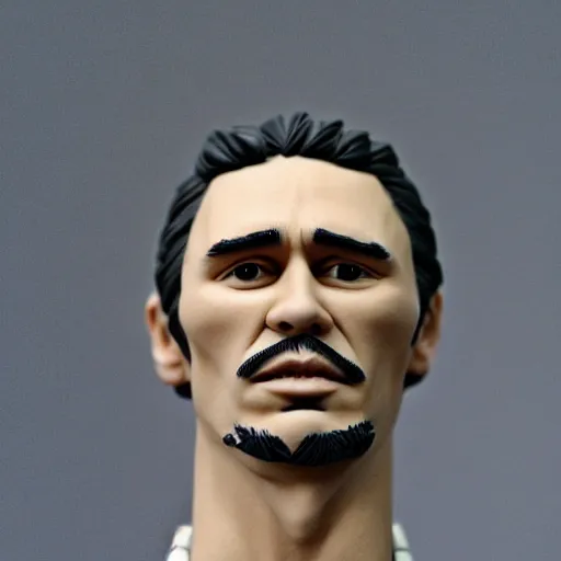 Prompt: james franco made out of polymer clay detailed sculpture trending on artstation