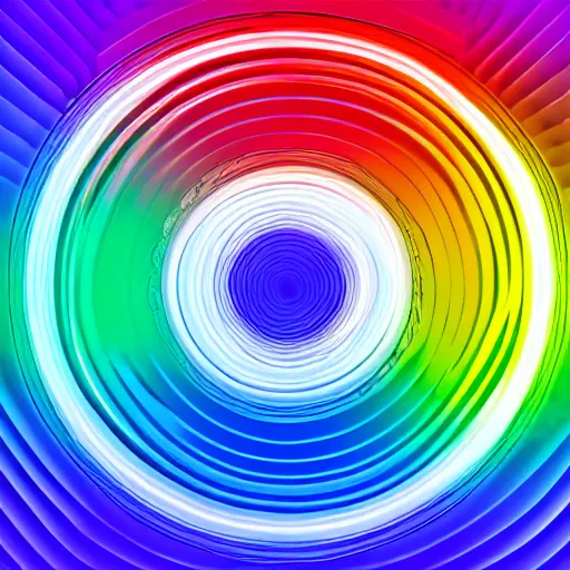 Image similar to circle of life, white background, rainbow colors, 8 k