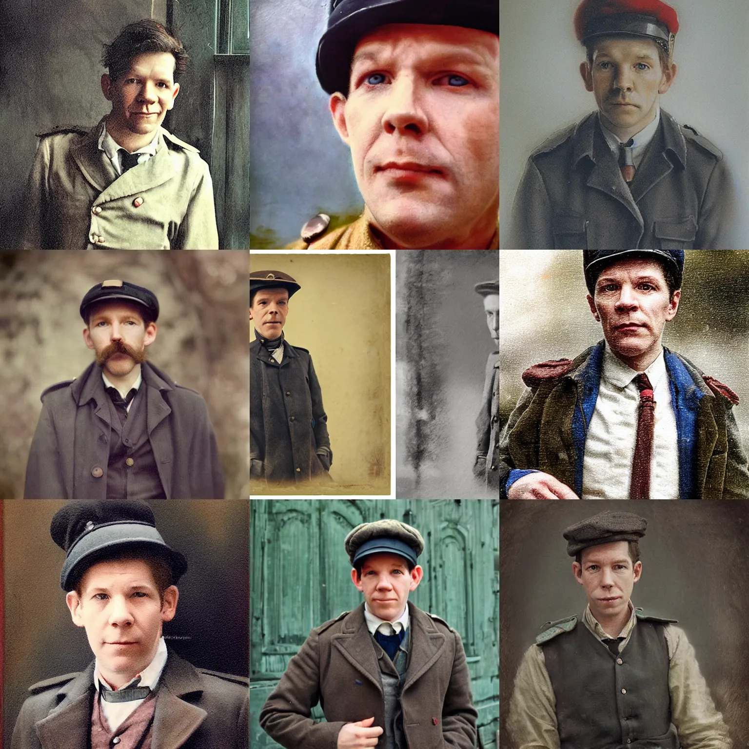 Prompt: thirtysomething years old lee evans as a ( ( ( sad ) ) ), nice, quirky eastern european 1 9 th century postman. detailed soft focus natural lights, portrait by anastasia pollard