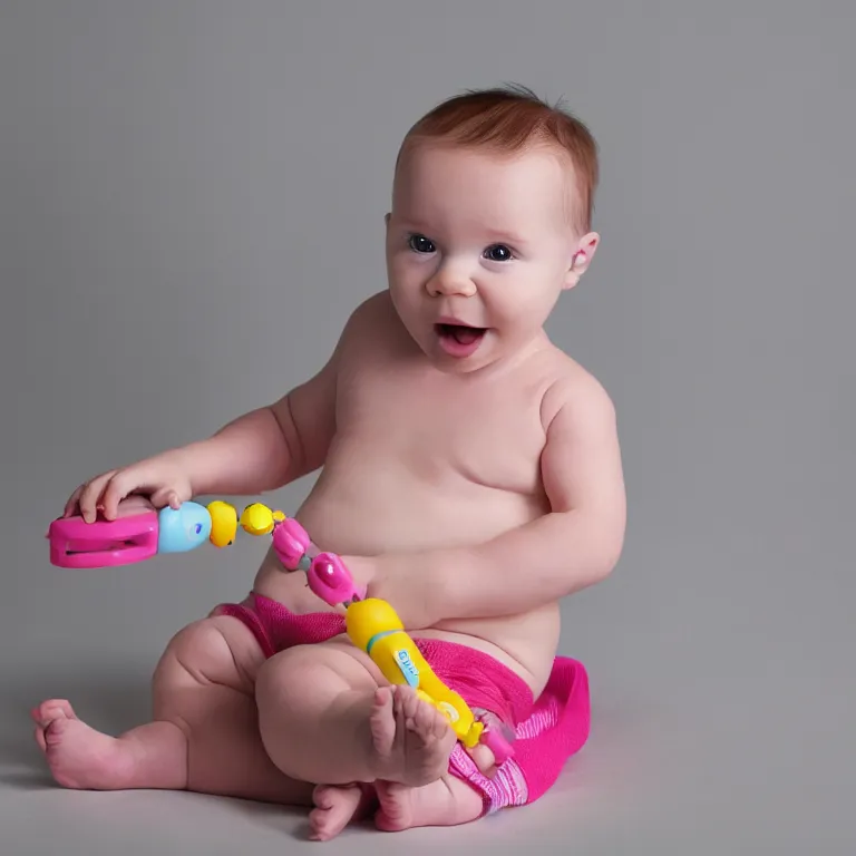 Image similar to fisher price baby's first cattle prod, product photo, studio lighting