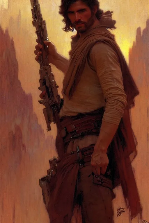 Image similar to attractive man, star wars, painting by gaston bussiere, craig mullins, greg rutkowski, alphonse mucha