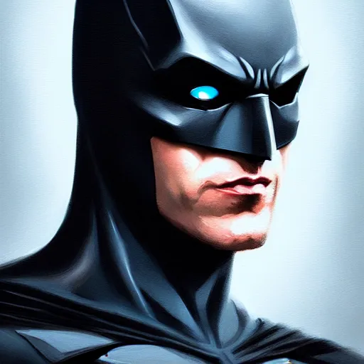 Image similar to batman portrait, dramatic light, lake background, 2 0 0 mm focal length, painted by stanley lau, painted by greg rutkowski, painted by stanley artgerm, digital art, trending on artstation