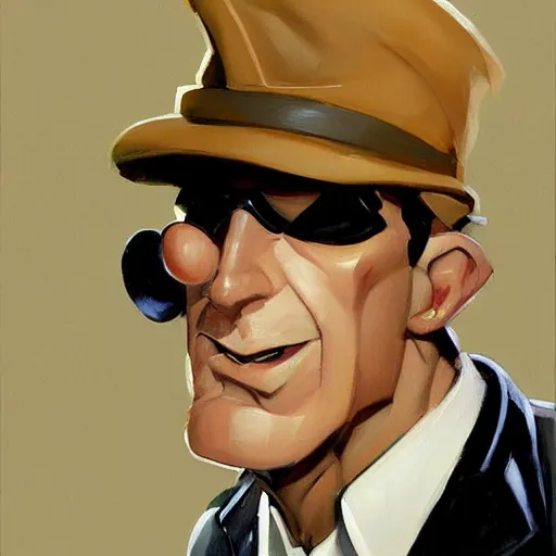 Prompt: greg manchess portrait painting of the inspector gadget as overwatch character, medium shot, asymmetrical, profile picture, organic painting, sunny day, matte painting, bold shapes, hard edges, street art, trending on artstation, by huang guangjian and gil elvgren and sachin teng