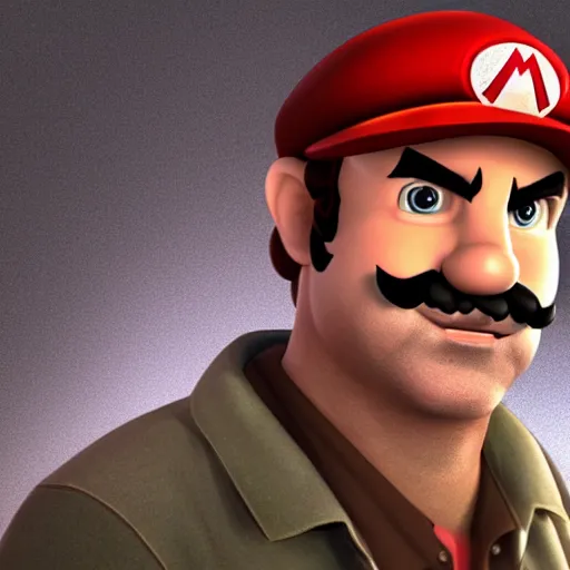 Image similar to Portrait of Trevor philips as Mario