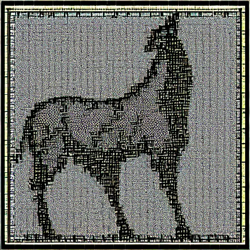 Prompt: autostereogram of a horse