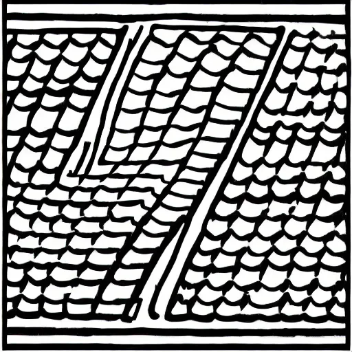 Prompt: line hatch pattern, pen and ink, diagonal hatch, black and white, cross hatch