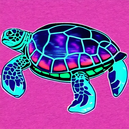 Image similar to vapor wave turtle